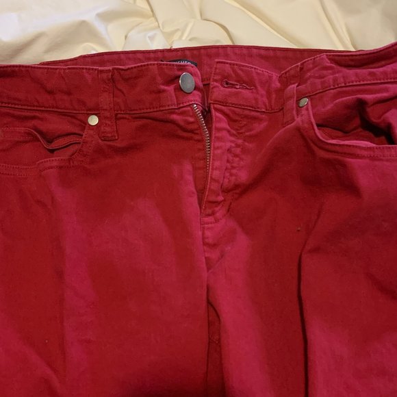 Eileen Fisher Red small women's JEANS, petite, zipper fly - Picture 5 of 10